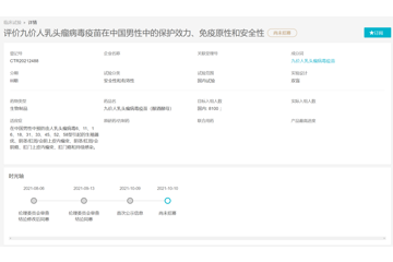 针对男性：默沙东9价HPV疫苗在国内启动3期临床 拟入组8100人